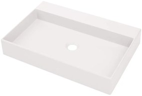 Lavoar pe blat Deante Correo alb 40x60cm