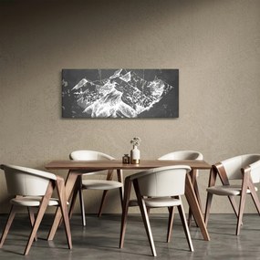 Tablou - Ilustrație de munți (120x50 cm)