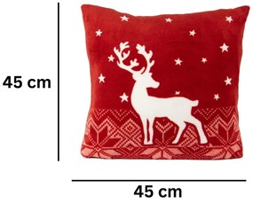 Pernă decorativă din polar/fleece 45x45 cm cu model de Crăciun – Tiseco Home Studio