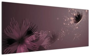 Tablou - Floare și fluture (120x50 cm)