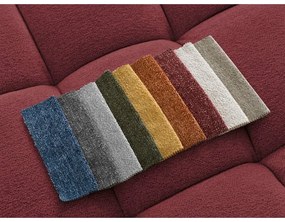 Colțar burgundy extensibil/cu spațiu de depozitare cu tapițerie din chenille (cu colț pe partea stângă/în formă de "U") Everest – Bobochic Paris