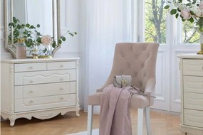 Comodă lemn masiv alb Paris 5 Sertare, 100 × 47 × 78 cm