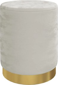 vidaXL Taburet depozitare rotund, gri deschis, catifea 31 x 37 cm