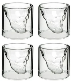 Set 4 shoturi Skull, sticla, 80 mll
