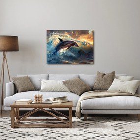 Tablou - Delfin, ilustrații (70x50 cm)