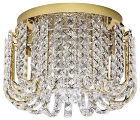 Lustra aplicata LED auriu, cristale sticla CELYSIA 50cm