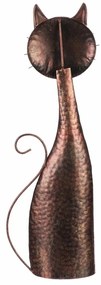 Decorațiune de grădină din metal Cat cupru , 22 x61 x 11 cm