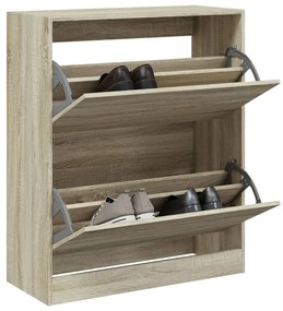 vidaXL Pantofar, stejar sonoma, 80x34x96,5 cm, lemn compozit