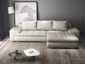 Colțar extensibil dumonde cu ladă de depozitare si sezut confortabil din spuma high-density, Leonardo Enjoy Bej 260x185 cm II