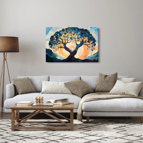 Tablou – Mozaic – soare și arbore II. (90x60 cm)