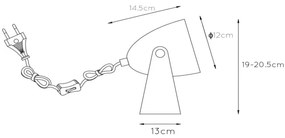Lampă de masă Lucide 45564/01/31 CHAGO 1xE14/40W/230V alb