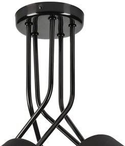 Lustră pe tijă IRMA 5xE27/60W/230V negru