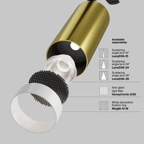 Accesoriu, Spot LED pentru sinele monofazate Unity, Focus alama