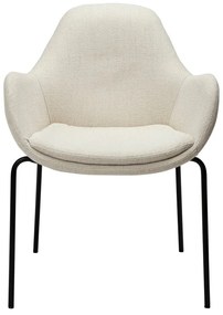 Fotoliu crem cu tapițerie din țesătură bouclé Zimmer – DAN-FORM Denmark