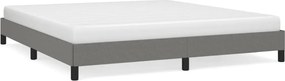 vidaXL Cadru de pat fără saltea, gri închis, 160x200 cm, textil