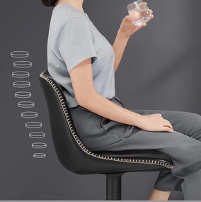 SCB3 - Set 2x Scaune Bar Negre / Maro / Gri / Verde - Piele ecologica