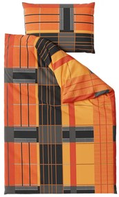 Lenjerie de pat din bumbac Culoare portocaliu, MARIKA