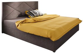 Pat matrimonial Boxspring 140 cm Fade 4 (maro închis) ( cu saltea și sp. depozitare). 1046519