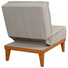 Fotoliu, Lemn Solid, Fuoco Berjer, Crem