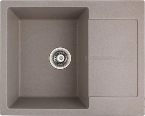 Chiuveta compozit Inter Ceramic finisaj granit nisip 62x50 cm cu picurator