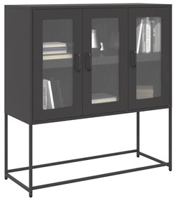 vidaXL Dulap, negru, 100,5x39x107 cm, oțel laminat la rece