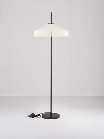 Lampadar cu abajur din catifea si franjuri bej VELVY