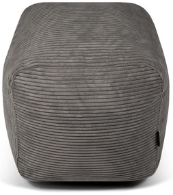 Fotoliu bean bag crem cu tapițerie din catifea reiată Plus 50 Lounge – SLOWDOWN