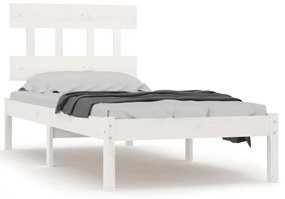 3104724 vidaXL Cadru de pat, alb, 90x200 cm, lemn masiv