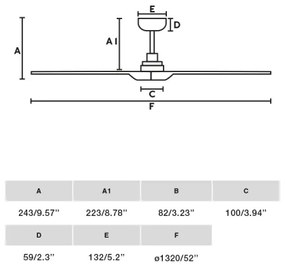 FARO 33810WT - Ventilator tavan HEYWOOD L lemn/alb pr. 132 cm WT + DO