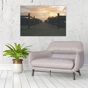 Tablou - Ponton de lemn, lac (90x60 cm)