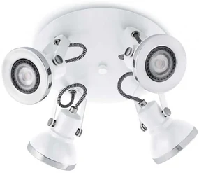 Plafoniera cu 4 spoturi cu iluminat, alb, RING 40559
