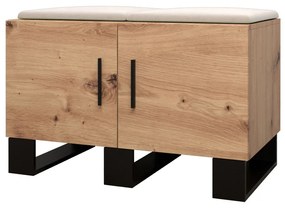 Set mobilier pentru hol Amanda 14 (Stejar artisan + bej). 1085974