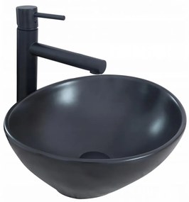 Lavoar Sofia negru mat ceramica sanitara – 41 cm