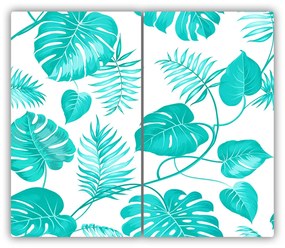 Tocator din sticla frunze tropicale