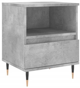 830612 vidaXL Noptieră, gri beton, 40x35x50 cm, lemn compozit