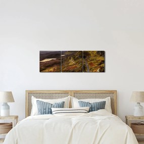 Tablou cu munții din Scoția (cu ceas) (90x30 cm)