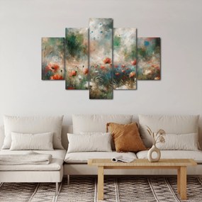 Tablou – Abstracție de câmp cu maci (150x105 cm)