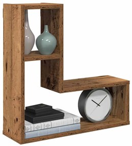 vidaXL Rafturi de perete cub, 2 buc., lemn vechi, 50x15x50 cm lemn