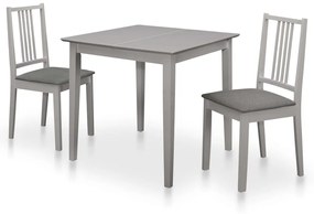 vidaXL Set mobilier de bucătărie, 3 piese, gri, MDF
