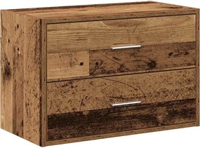 vidaXL Dulap cu 2 sertare Lemn vechi 60x31x40 cm Lemn prelucrat