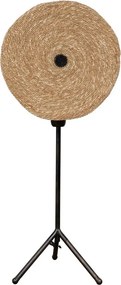 Lampa de masa, din iarba Moonj si baza metalica, Kenya