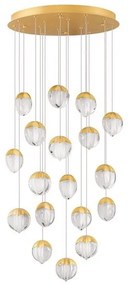Lustra cu 18 pendule LED ALICIA auriu