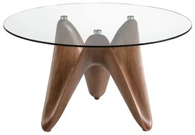 Masa dining design modern Walnut Round 130cm