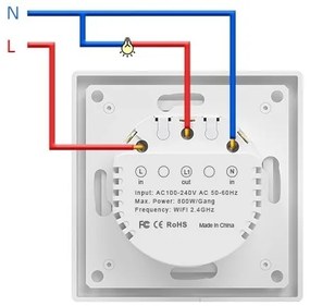 Immax NEO 07538L - Întrerupător inteligent cu 1 buton, 230 V, Wi-Fi Tuya