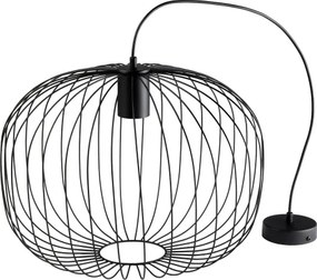 Lustră suspendată pe cablu OVELLA 1xE27/15W/230V Ø 46 cm negru