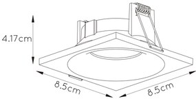 Plafonieră încastrată pentru baie ZIVA 1xGU10/5W/230V IP44 albă Lucide 09924/01/31