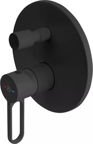Baterie cada - dus incastrata FDesign Zaffiro negru mat cu corp ingropat