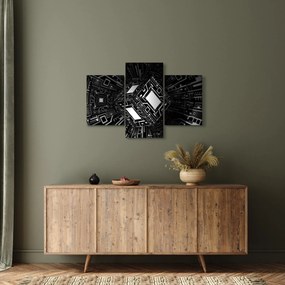 Tablou cu un cub abstract (90x60 cm)