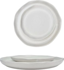 Farfurie Mare NOVUM alb mat Milk Foam 26cm (gresie ceramica glazurata manual)