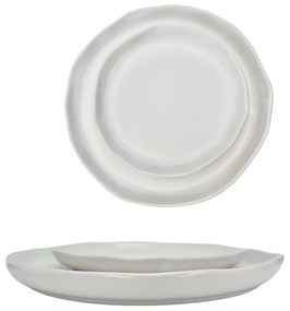 Farfurie Mare NOVUM alb mat Milk Foam 26cm (gresie ceramica glazurata manual)